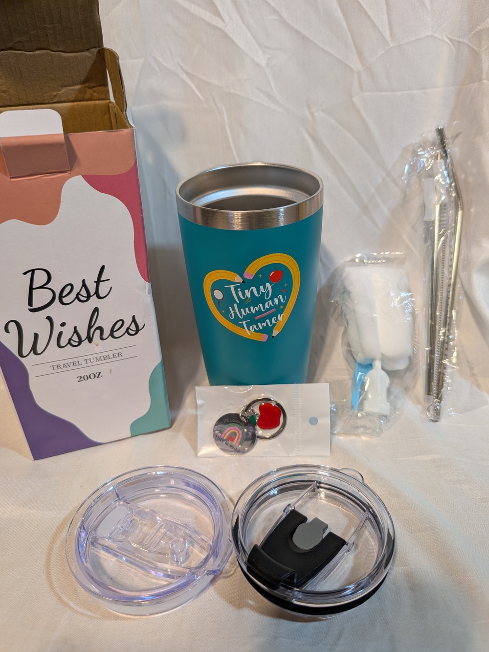 Teacher's Stainless Steel Teal Travel Tumbler by